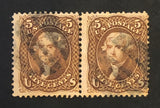 US #76 Jefferson used pair